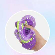 1 Pack Fruit Series Cloud Cream Slime, Portable Handbag Design, With Strawberry, Grape, Orange, Kiwi, For Diy Crystal Mud (Random Shipment) - Multicolor - View 3