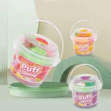 1 Pack Fruit Series Cloud Cream Slime, Portable Handbag Design, With Strawberry, Grape, Orange, Kiwi, For Diy Crystal Mud (Random Shipment) - Multicolor - View 1