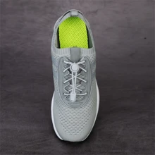 1對鬆散彈性無須扎帶的矽膠鞋帶，適用於兒童和成人 - 紅色 - 查看 4