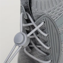 1對鬆散彈性無須扎帶的矽膠鞋帶，適用於兒童和成人 - 紅色 - 查看 5