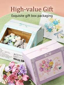 相框花束,玫瑰積木,各種保鮮花主題積木,情人節禮物,創意家居裝飾 - 斑與斕 - 查看 7