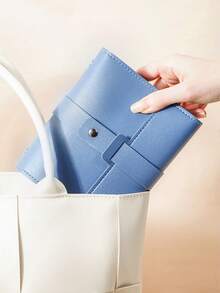 1pc Women's Portable Multifunctional Earring Organizer With Book-Shaped Design, Large Capacity (42 Pairs Of Earrings) For Daily And Travel Use - Blue - View 2