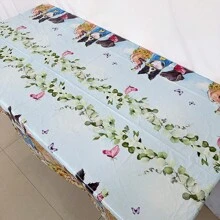 1pc/Bag Border Collie Dog Theme Tablecloth Set, Pe Rectangular Birthday Picnic Plastic Table Cover Decoration For Pet/Birthday Party - Multicolor - View 5