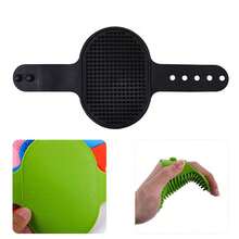 2入組矽膠手套寵物浴刷和按摩刷,適用於貓狗寵物清潔美容工具！ - 彩色 - 查看 7