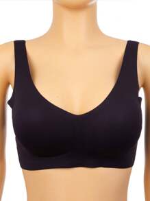 Brasier Push Up Perfect Shape Cómodo con Gran Soporte, Control Anti-Rollitos para Mujer, Dama - Negro - Ver 2