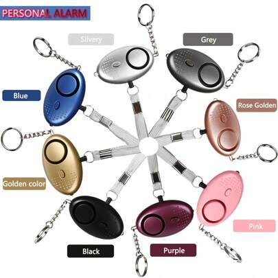 Sound Personal Alarm, 1 Pack130DB Personal Security Alarm Keychain With LED Lights, Emergency Alarm For Women, Men, Elderly