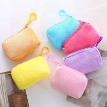 1pc Random Color Children's Wallet, Mini Square Coin Purse, Key Clutch Bag, Card Holder Coin Pouch - Multicolor - View 1