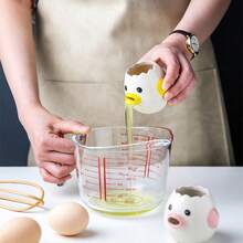 1入組易於使用的陶瓷蛋白蛋黃分離器-完美分離蛋黃和蛋白-非常適用於烘焙和廚房使用 - 粉色 - 查看 4