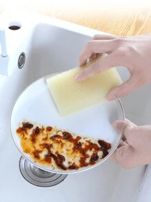 6pcs/12pcs Color Random Sponge Dish Brush - Non-Scratch Cleaning Kitchen Tool For Pans, Pots, And Dishes - Durable, Residue-Fibers Free - Kitchen Must-Have! - Multicolor - View 3