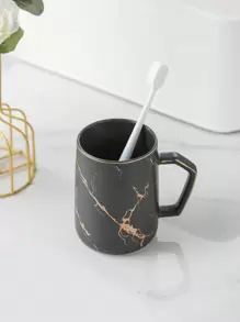 Nordic Style Ceramic Creative Minimalist Luxury Toothbrush Cup Household Couple Wash Set Mouthwash Cup Gargle Cup - Black - View 1