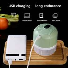 Electric Mini Garlic Chopper, Multifunctional Food Processor, Garlic Mincer, Onion Chopper, Meat Grinder, Usb Charging - White - View 9
