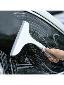 1pc Glass Cleaning Squeegee Household Glass Scraper Double-Sided Window Glass Cleaning Tool - Dark Green - View 2