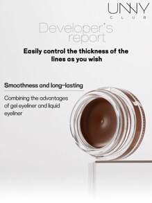 unny club 1 件装凝胶眼线笔，无需铅笔刷，防水持久眼线膏凝胶，高强度颜料防晕染眼线眉笔化妆品，防水 - 02自然棕 - 查看 4