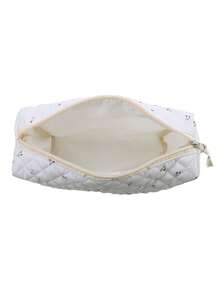 Túi đựng đồ trang điểm du lịch in hình quả anh đào dễ thương, 1 chiếc túi xách đựng mỹ phẩm đa năng nhẹ chống thấm nước, túi đựng đồ tắm, ví đựng mỹ phẩm di động có khóa kéo đựng son môi, cọ, đồ chăm sóc da, điện thoại di động, tiền xu, đồ dùng nhỏ, dùng ở nhà, du lịch, nghỉ mát và đi học, - trắng - Xem 10