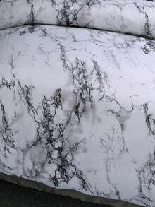 2/3pcs Set Marble Pattern Duvet Cover Set Without Filler, Soft And Comfortable Bedding For All Season, Home Decor, Valentine'S Day Outfit - 白色 - 查看 3