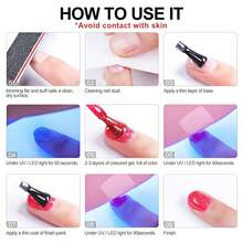 XEIJAYI 1pc 7.3ml Red Gel Nail Polish, French Nail Polish, Soak Off UV Light Cure Gel Polish, Art Design Manicure Salon DIY Salon Gel - 紅色 - 查看 6