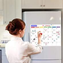 Magnetic Monthly Calendar Whiteboard Set- Magnetic Calendar For Refrigerator - Monthly Fridge Calendar Whiteboard With Extra-Thick Magnet Included 3 Markers & 1 Eraser For Wall Hanging - Calendar - View 8