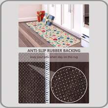 1pc Valentine'S Day Printed Rug Multi-Function Anti-Slip Crystal Velvet Polyester Rectangle Mat, Suitable For Kitchen, Living Room, Bedroom, Bathroom, Vanity, Bedside, Etc. - Multicolor - View 3