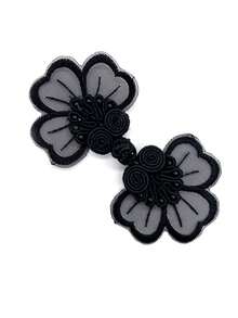 5 件/套中式舞台服飾中性髮飾,包括雪紡、蕾絲、刺繡、緞帶蝴蝶結 - 米色 - 查看 2