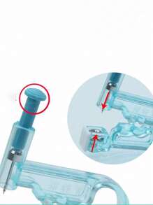 1pc Disposable Ear Piercing Gun Kit With Hypoallergenic Earrings And Alcohol Pads - Blue - View 6