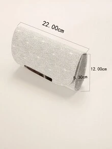 1 件銀色手提包,四季時尚優雅,輕巧奢華閃亮設計,百搭性感/波西米亞風格,節日禮物,校園/日常/通勤服裝,新娘結婚禮物 - 銀色 - 查看 7