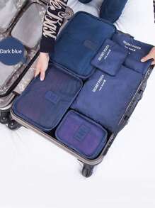 6 cái Sắp xếp quần áo du lịch Đồ dùng học tập Trang trí phòng Trang trí phòng ngủ Vật dụng cần thiết trong ký túc xá cho trường học Học sinh Giáo viên Bộ túi đựng đồ du lịch với túi đựng đồ lót Chống thấm nước Chống bụi có dây kéo cho hành lý Đồ dùng đi học trở lại trường Ni lông cho nam và nữ Đồ dùng cần thiết khi đi du lịch - Màu xanh hải quân - Xem 5