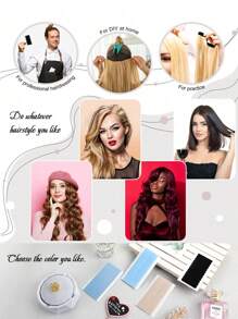 60 件蓝色接发胶带，接发用粘性替换胶带，双面发胶带，人发胶带，接发替换胶带，假发胶带，假发胶带美容工具，圣诞节礼物 - 淺藍色 - 查看 3