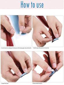 60 件蓝色接发胶带，接发用粘性替换胶带，双面发胶带，人发胶带，接发替换胶带，假发胶带，假发胶带美容工具，圣诞节礼物 - 淺藍色 - 查看 9