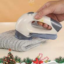 電池供電的電動毛衣剃毛機,衣物剃毛機,去毛球修剪器 - 白色 - 查看 3