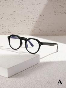 1pc Women's Round Frame Clear Lens Glasses, Suitable For School Students, Casual Outfits, Parties, And Gift For Girlfriend - Multicolor - View 2