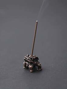 1pc Red Copper Colored Alloy Kirin Incense Holder - Copper - View 9