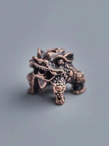 1pc Red Copper Colored Alloy Kirin Incense Holder - Copper - View 7