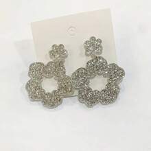 情人節花卉設計耳環 - 無色 - 查看 1