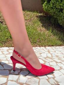 Women Heeled Sandals - Rojo - Ver 1