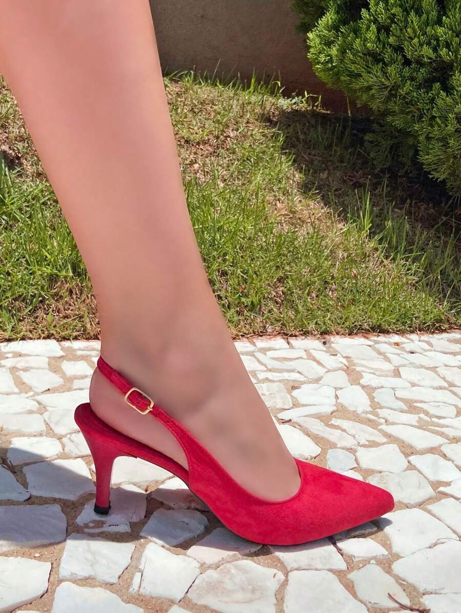 Women Heeled Sandals - Rojo - Ver 1