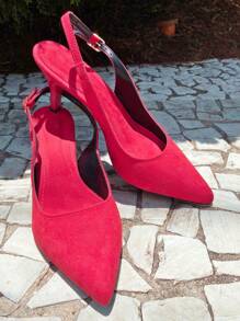 Women Heeled Sandals - Rojo - Ver 3
