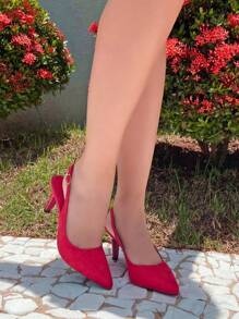 Women Heeled Sandals - Rojo - Ver 2