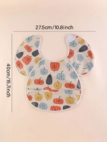 Colorful Fish & Angel Wings Printed Waterproof Pu Bib For Baby And Kids - Multicolor - View 8