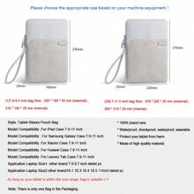 1 chiếc túi đựng máy tính bảng màu xám tương thích với iPad Pro Air 2 3 4 5 6 8 9 12 Mini 8 9 10 11 11,5 inch Mi Pad 6 5 Redmi Pad SE Kindle Galaxy Tab Teclast Blackview Tablet Túi đựng có khóa kéo di động chống nước, chống sốc, bảo vệ - Màu Xám nhạt - Xem 4