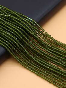 1串3毫米绿色和蓝宝石色尖晶石珠吊坠，适合DIY制作项链、耳环、手链和其他饰品 - 3mm - 查看 19