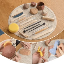 19pcs DIY Children's Modeling Clay Art Supplies For Carving Hobby Modeling Making Tools Polymer Clay Cutter Sculpture Craft Tool Back To School