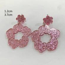 Valentine's Day Earrings - Pink - View 1