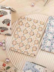 Exquisite Rectangular Folding Mirror With Floral Pattern, 2X Magnification HD Glass, Perfect Gift For Mom, Aunt, Grandmother, Daughter, Niece, Sister, Bride, Bridesmaid, Ideal For Holidays, Birthdays, Weddings, Mother'S Day, Valentine'S Day - Multicolor - View 10