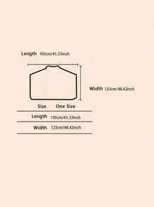 1件寬鬆格紋針織披風外套,配有羊毛絨和厚實的毛皮領子,適合日常穿著 - 紅米色 - 查看 5