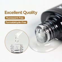 UMIK 凝膠指甲油底漆,7.5 毫升免擦拭霧面和閃亮透明面漆,持久高光澤和啞光效果在家 Diy - 無色 - 查看 3