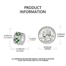 1入組春季原創設計四葉草串珠聖派翠克日925銀板魅力diy項鍊,手鍊製作,生日和假日禮物 - 四葉草 - 查看 4