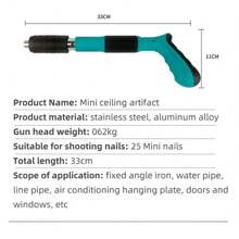 1 Piece Mini Steel Nail Gun Manual Rivet Gun Concrete Wall Ceiling Wall Anchor Wire Slotting Device Home Wall Fastener Rivet Tool - Green - View 6