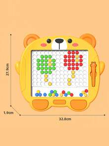 1入磁性畫板附有80個磁珠的兒童益智玩具,男女皆宜 - 綠色 - 查看 12