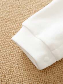 Yierying Tutina neonato maschio con motivo colorblock, simpatica stampa di coccodrillo con corna, colletto rotondo, morbida, per primavera/autunno