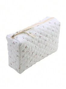 Túi đựng đồ trang điểm du lịch in hình quả anh đào dễ thương, 1 chiếc túi xách đựng mỹ phẩm đa năng nhẹ chống thấm nước, túi đựng đồ tắm, ví đựng mỹ phẩm di động có khóa kéo đựng son môi, cọ, đồ chăm sóc da, điện thoại di động, tiền xu, đồ dùng nhỏ, dùng ở nhà, du lịch, nghỉ mát và đi học, - trắng - Xem 9